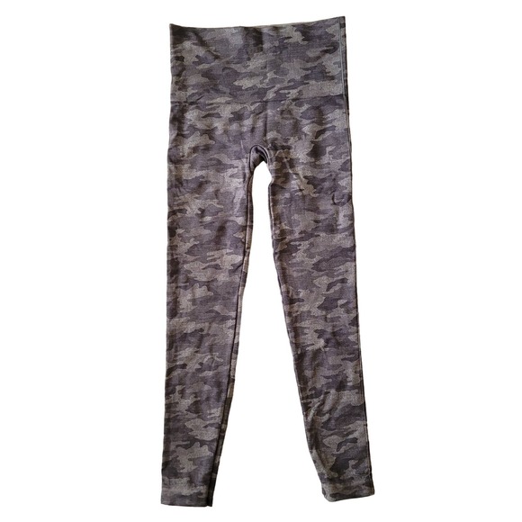 Spanx Women's‎ Black & Gray Camouflage High Rise Leggings. Size M - Picture 1 of 5